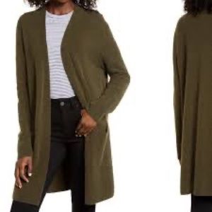 Madewell Kent Cardigan in Olive Green, Size XS